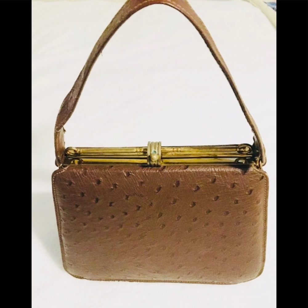 Vintage brown leather handbag